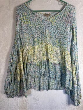 Wonderly Boho Floral Peasant Top 3X